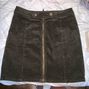 Dark green corduroy skirt